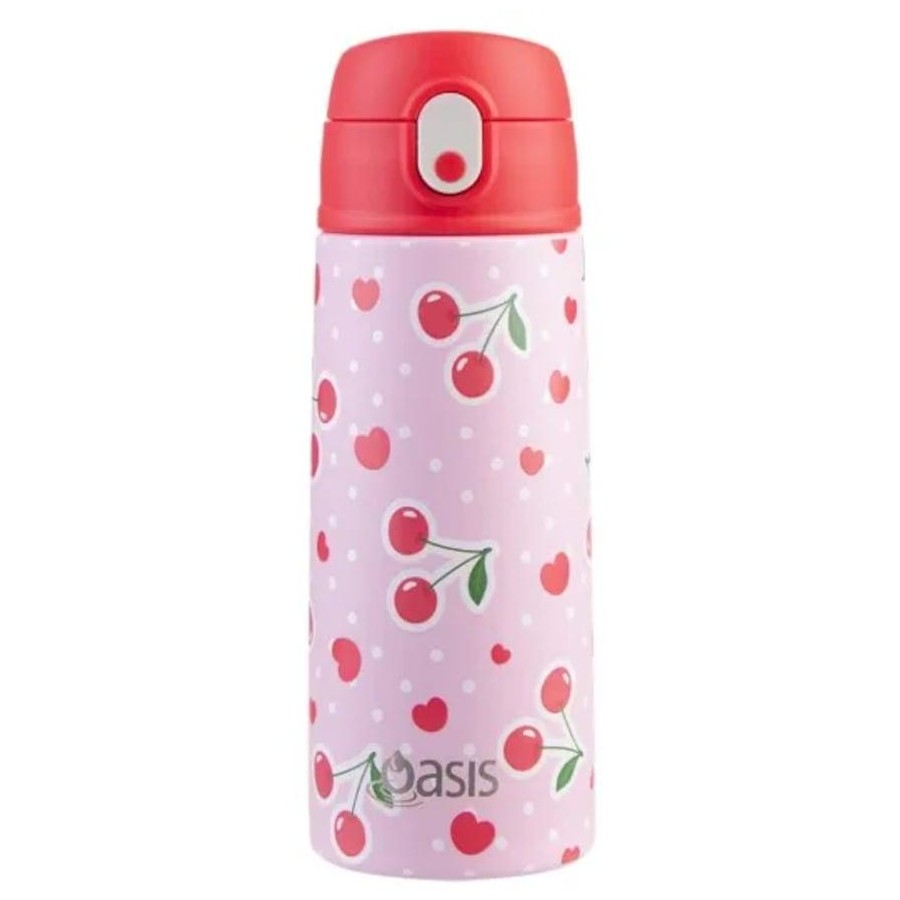 Stainless Steel Double Wall Insulated Drink Bottle - 550ml - Cherry Crush