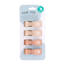 Pram Pegs 4 Pack - Cream/Peach