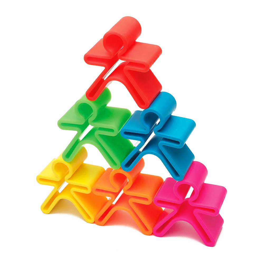 Dena 6 Kids + 6 Houses Neon - 12pcs