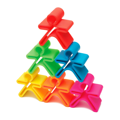 Dena 6 Kids + 6 Houses Neon - 12pcs