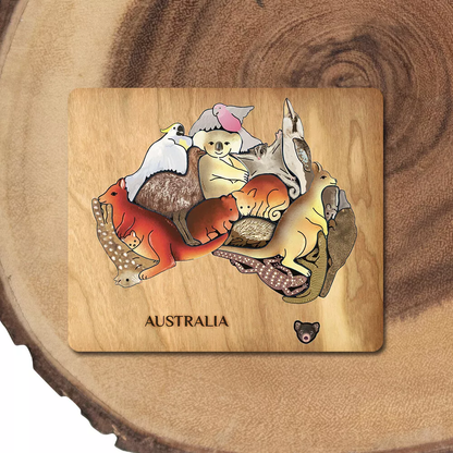 Native Australian Animals Cluster Puzzle - 17pcs