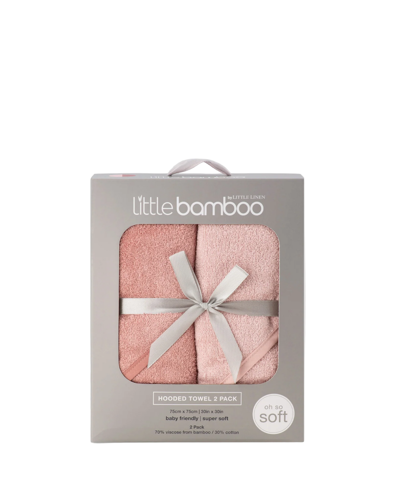 Hooded Towel 2 pack - Dusty Rose