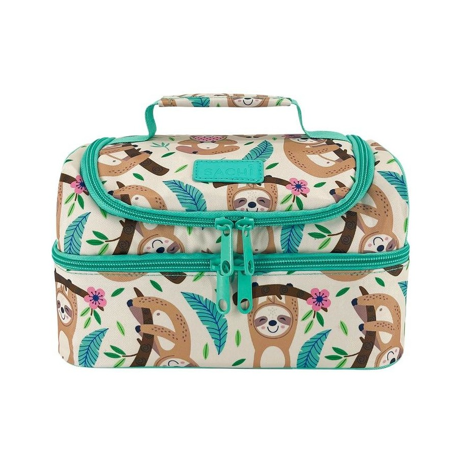Insulated Double Decker Lunch Bag - Sleepy Sloths