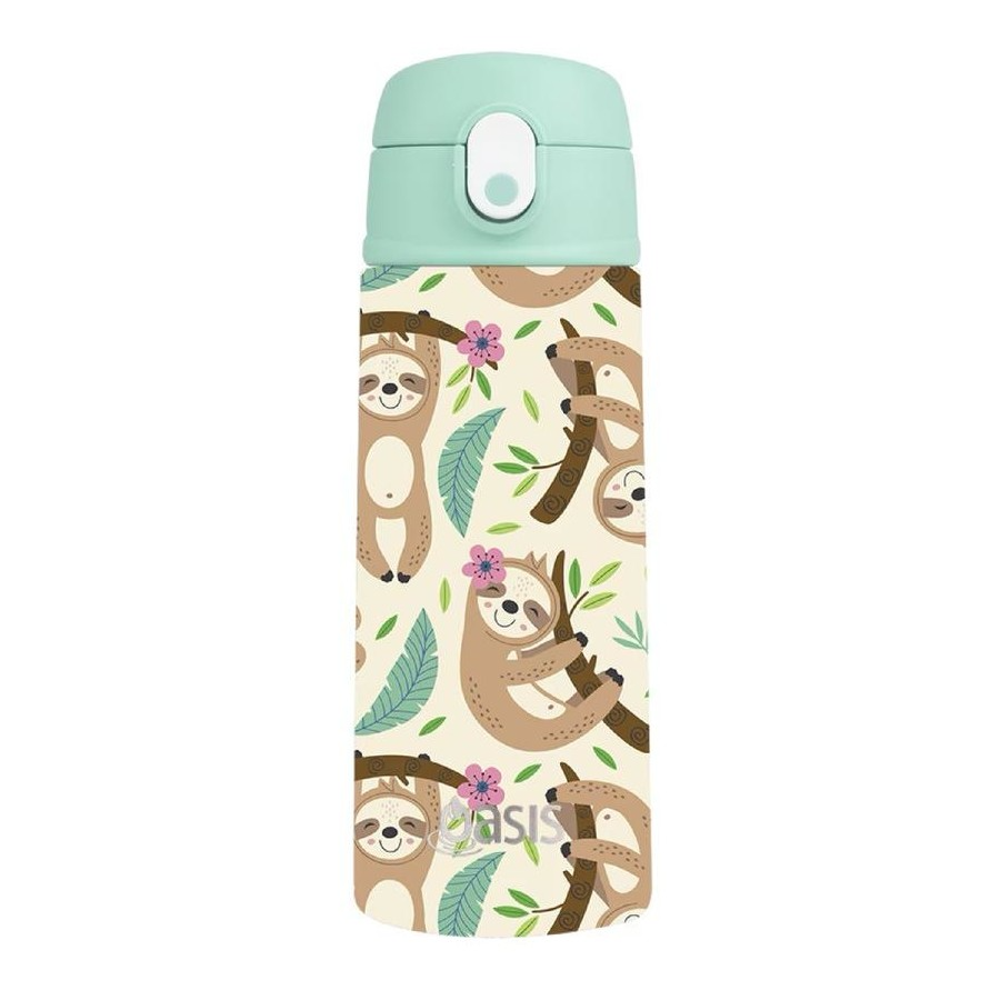 Stainless Steel Double Wall Insulated Drink Bottle - 550ml - Sleepy Sloths