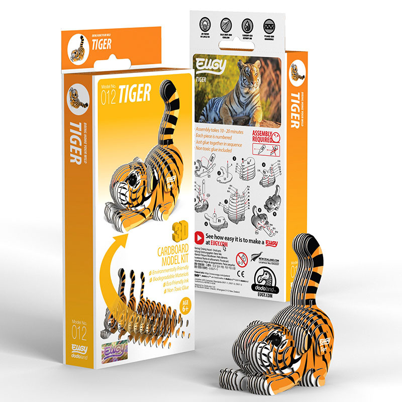 3D Cardboard Model Kit - Tiger