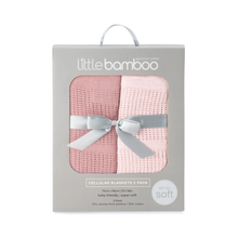 Little Bamboo - Cellular Blankets 2pk Dusty Rose
