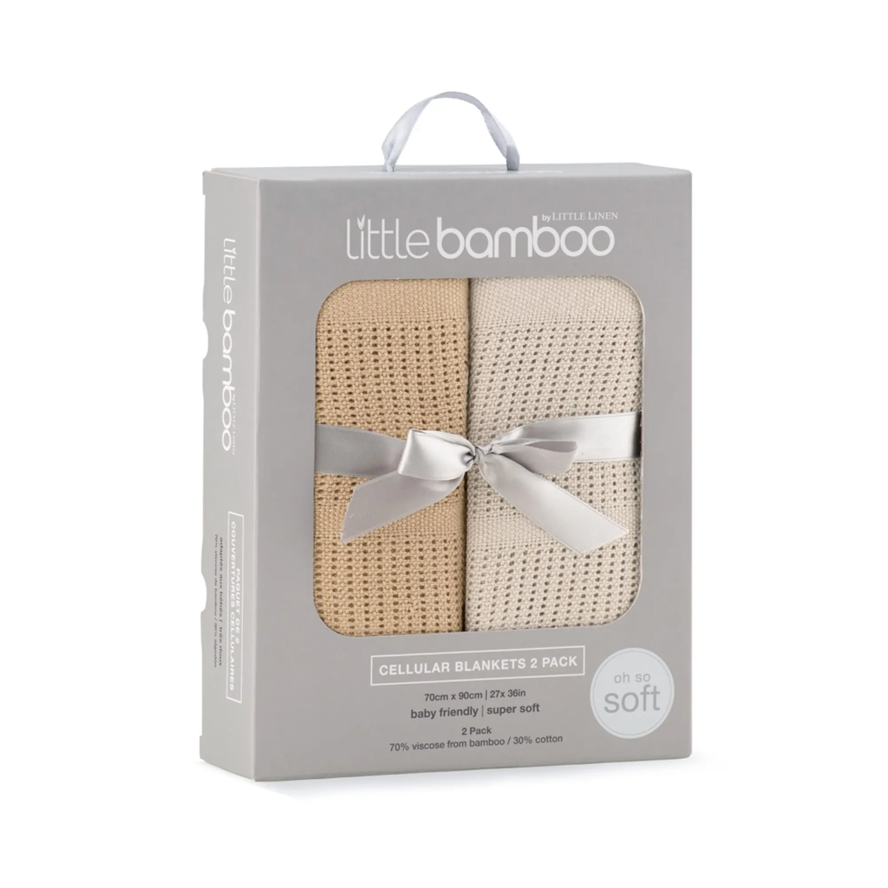 Little Bamboo - Cellular Blankets 2pk Iced Coffee