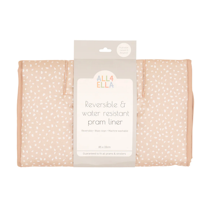 Pram Liner - Beige Dots