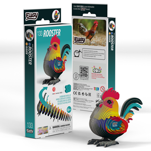 3D Cardboard Model Kit - Rooster