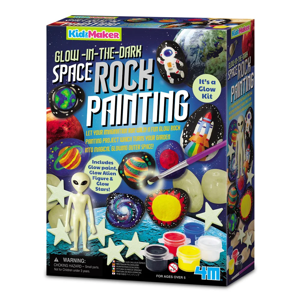 KidzMaker - Glow-in-the-Dark Space Rock Painting