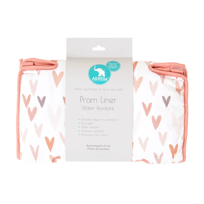 Pram Liner - Hearts