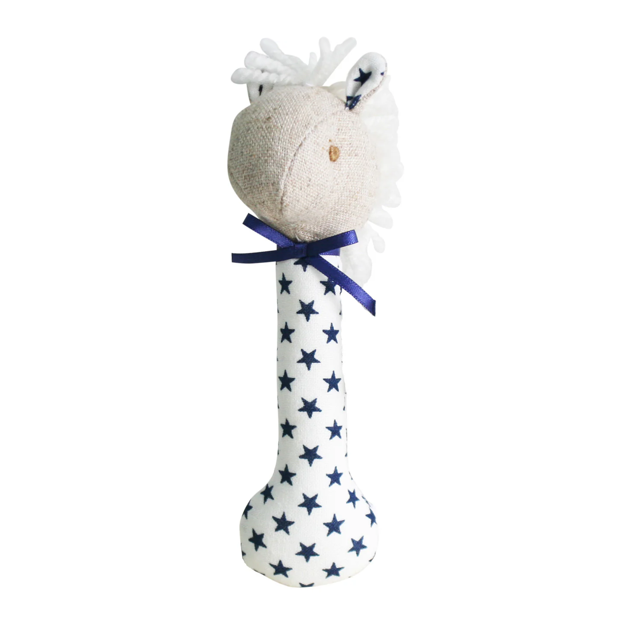 Horse Stick Rattle - White Navy Star