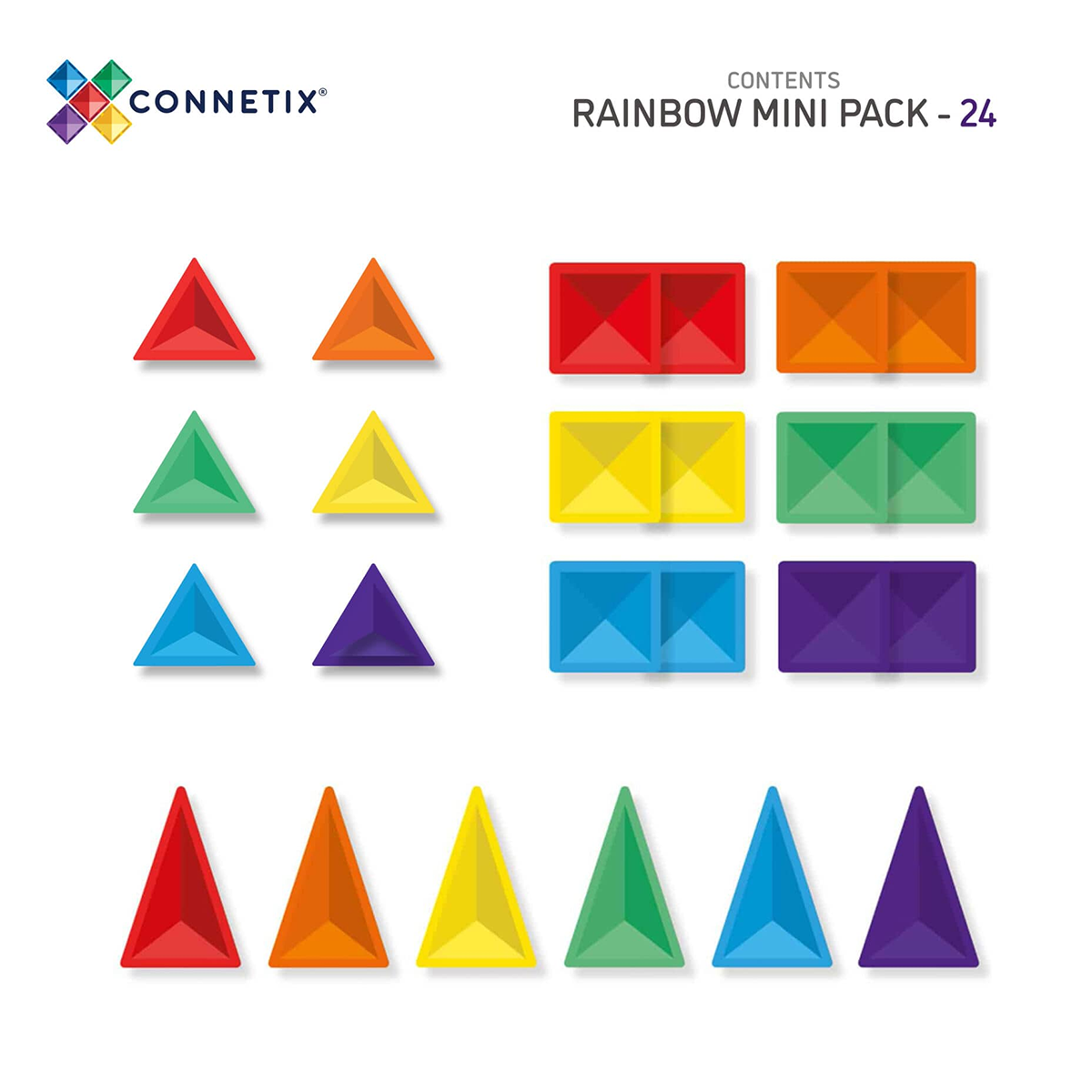 Connetix Rainbow Mini Pack (24 pc)