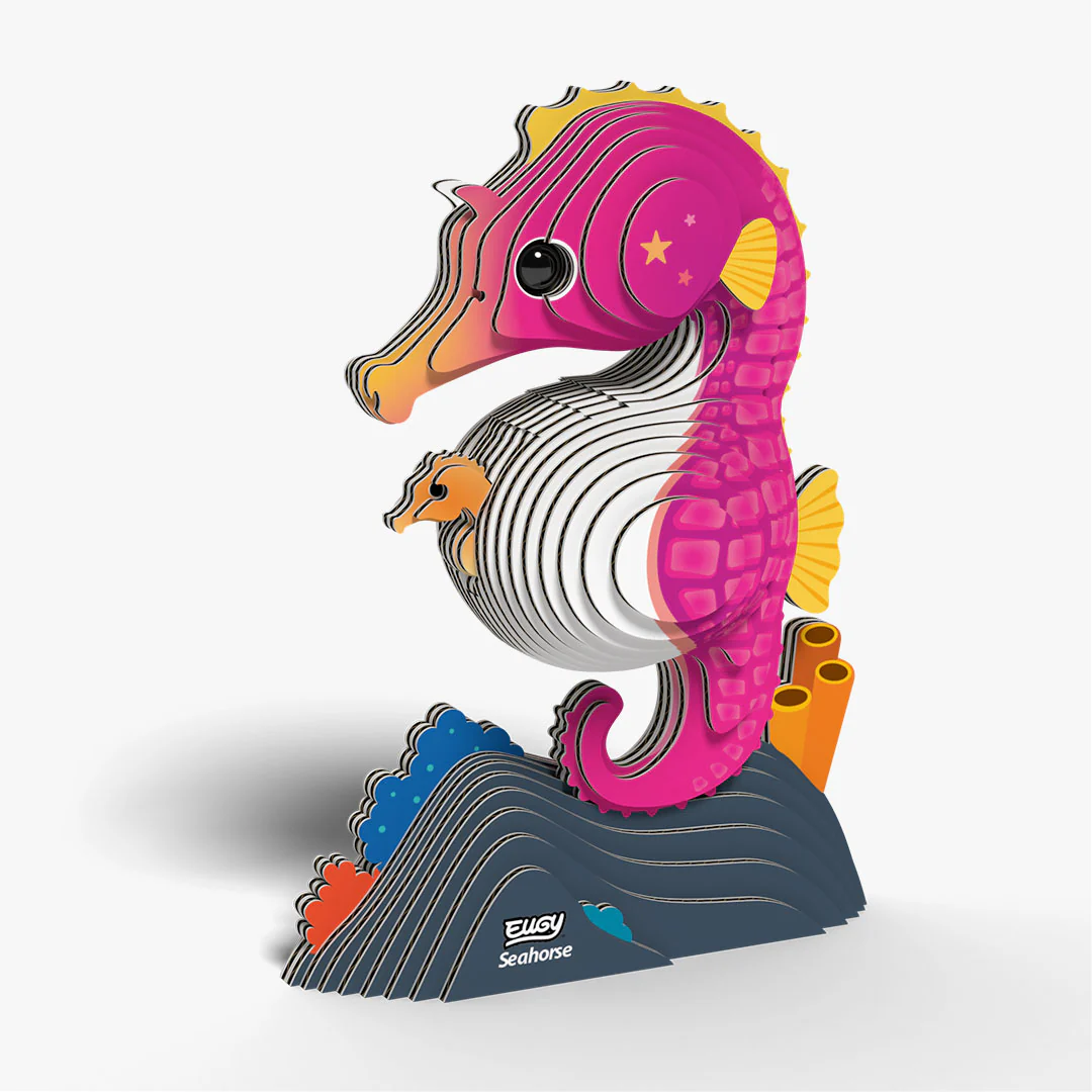 3D Cardboard Model Kit - Seahorse