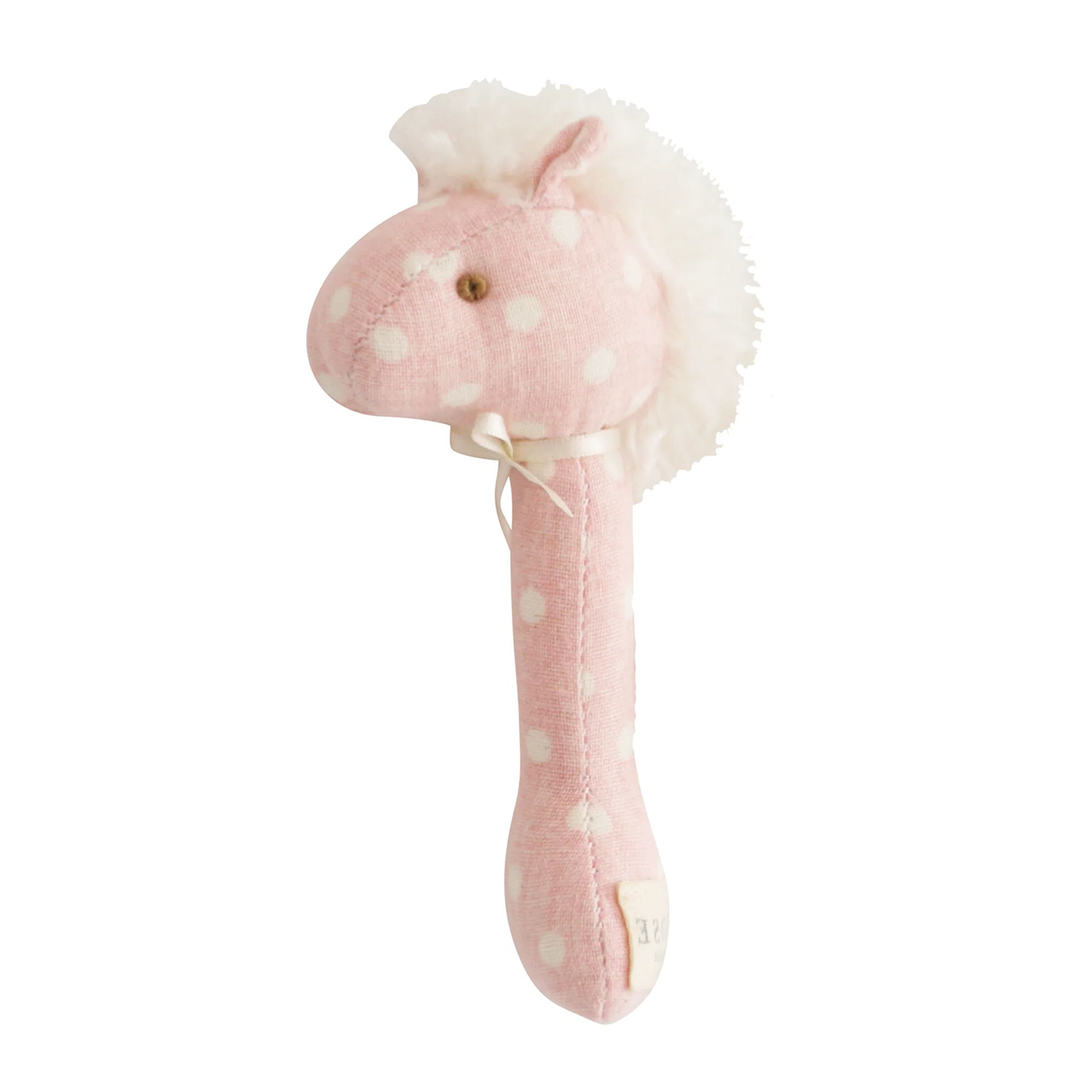 Horse Stick Rattle - Pink White Spot