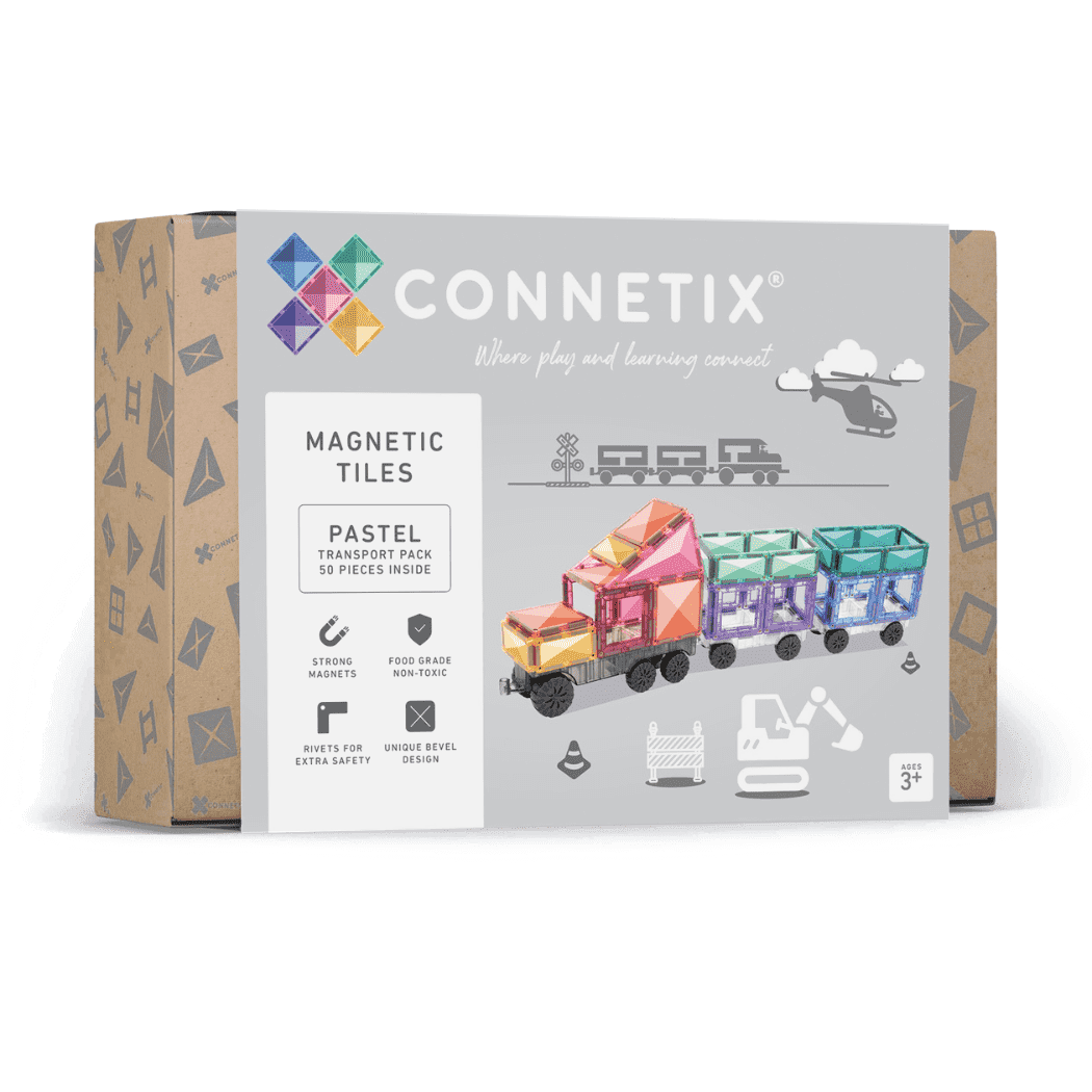 Connetix Pastel Transport Pack (50 pc)