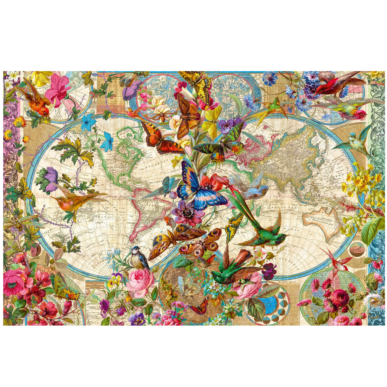 3000 pc Puzzle - Flora & Fauna World Map