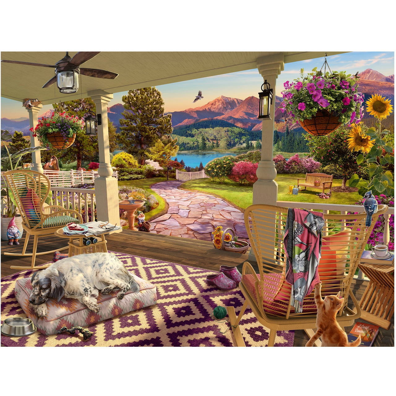 750 pc Large Format Puzzle - Cozy Front Porch