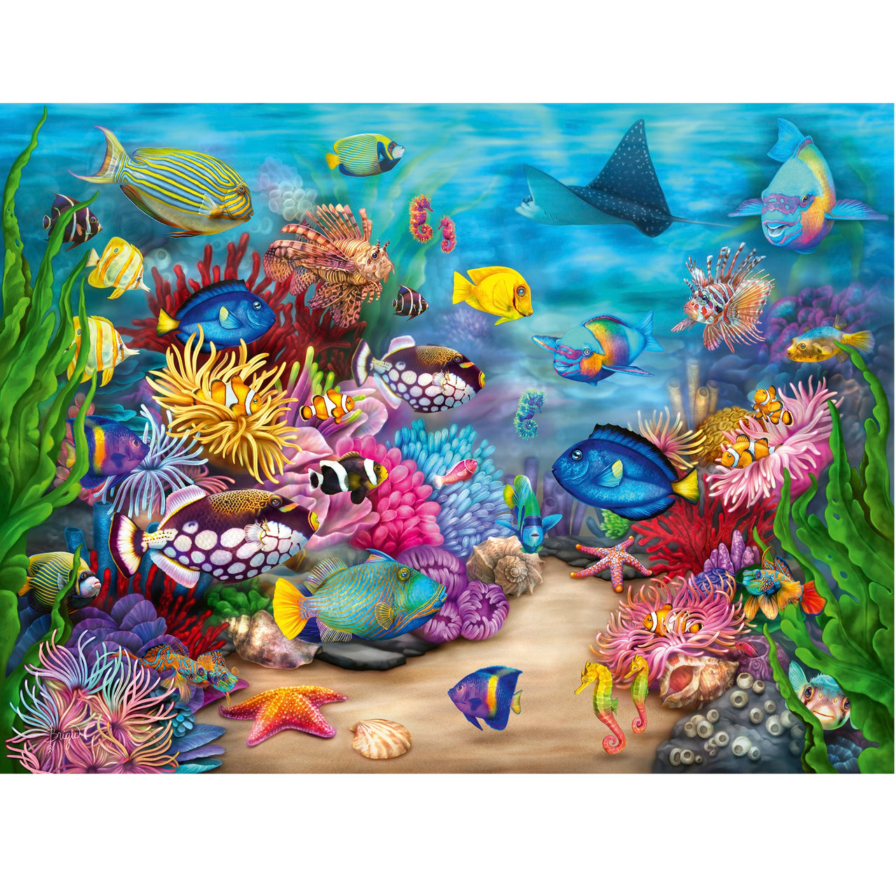 750 pc Large Format Puzzle - Tropical Reef Life