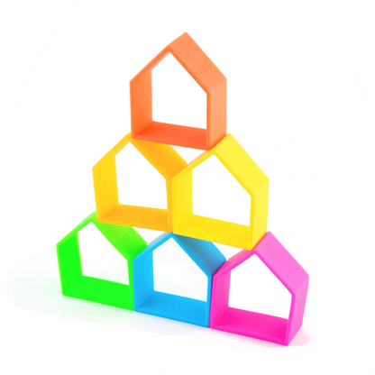 Dena 6 Kids + 6 Houses Neon - 12pcs