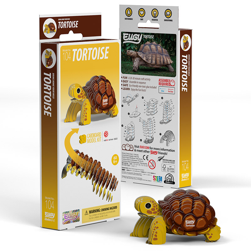 3D Cardboard Model Kit - Tortoise