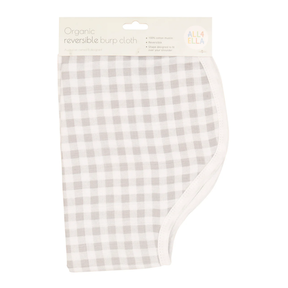 Burp Cloth - Gingham Grey