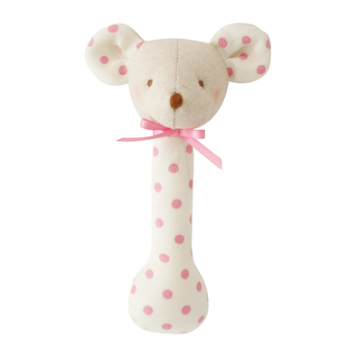 Mouse Stick Rattle - Berry Polka