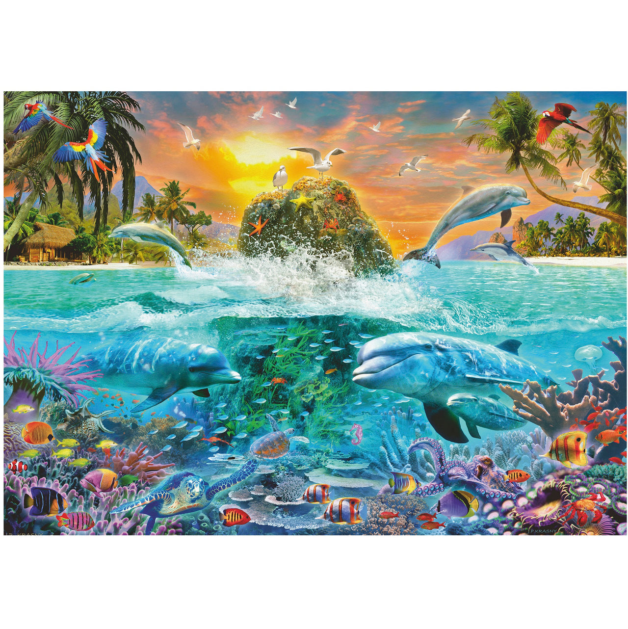 1000 pc Puzzle - The Underwater Island