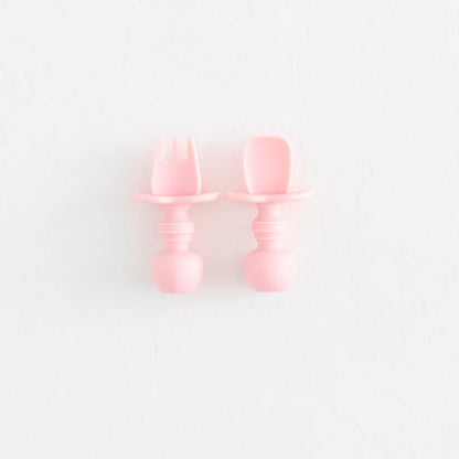 Silicone Training Cutlery - Baby First Stage Spoon and Fork Set