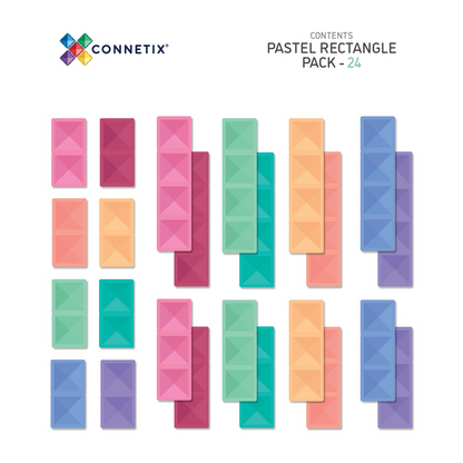Connetix Pastel Rectangle Pack (24 pc)