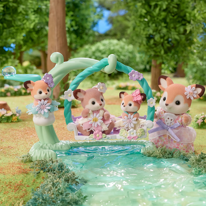 Deer Babies Floral Swing Set