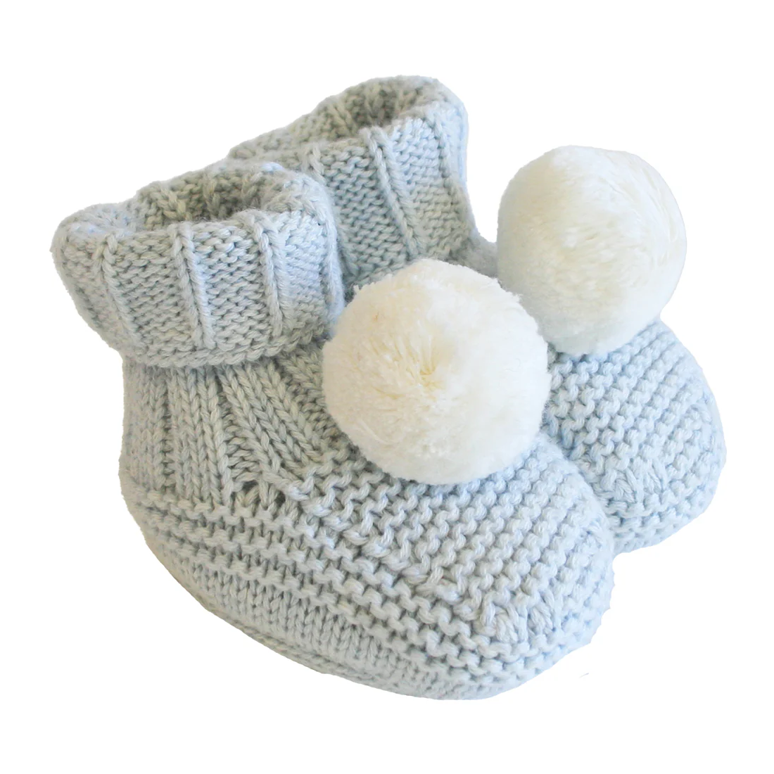 Pom Pom Baby Socks - Powder Blue