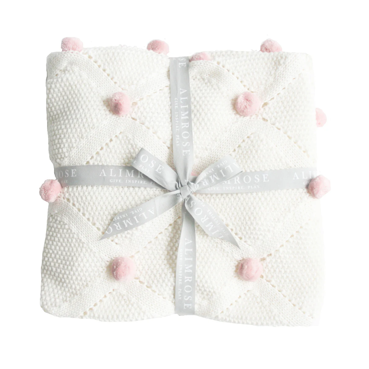 Pom Pom Baby Blanket - Ivory