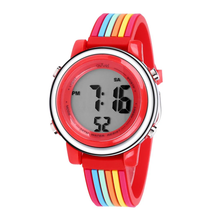 Girls Digital Sports Watch - Colorful Stripes