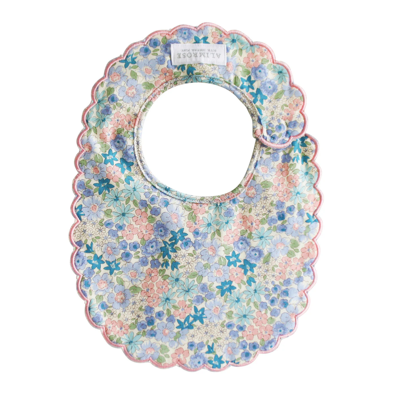 Scallop Baby Bib - Liberty Blue