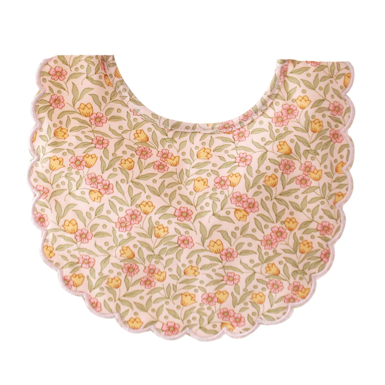 Scallop Baby Bib - Blossom Lily Pink