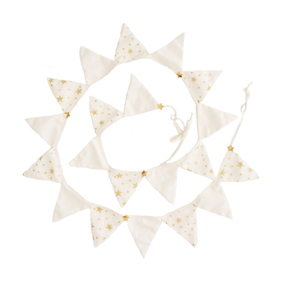 Starry Night Bunting - Ivory Gold
