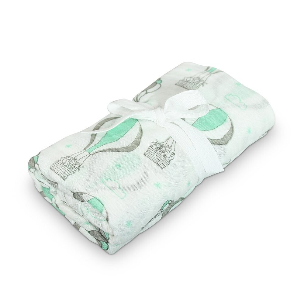 Luna Bamboo/Cotton Muslin Wrap - Mint