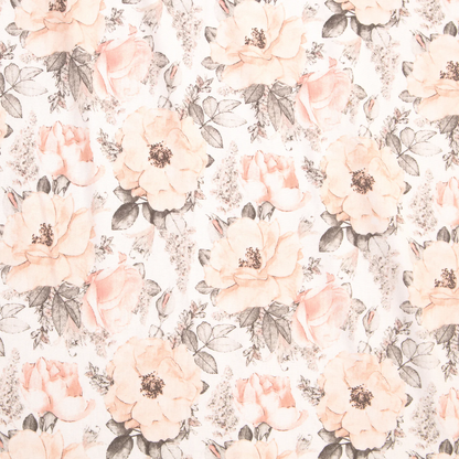 Organic Fitted Jersey Cot Sheet - Soft Florals