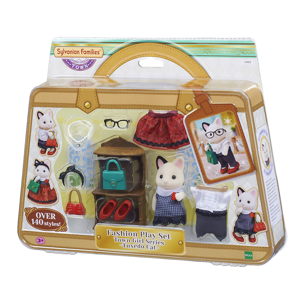 Fashion Play Set Town Girl Series (Tuxedo Cat)