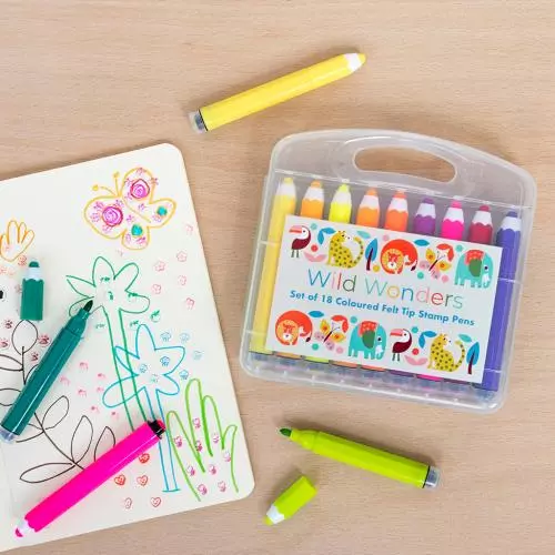 Wild Wonders Felt Tip Stamp Pen