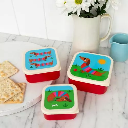 Snack Boxes Set of 3 - Sausage Dog