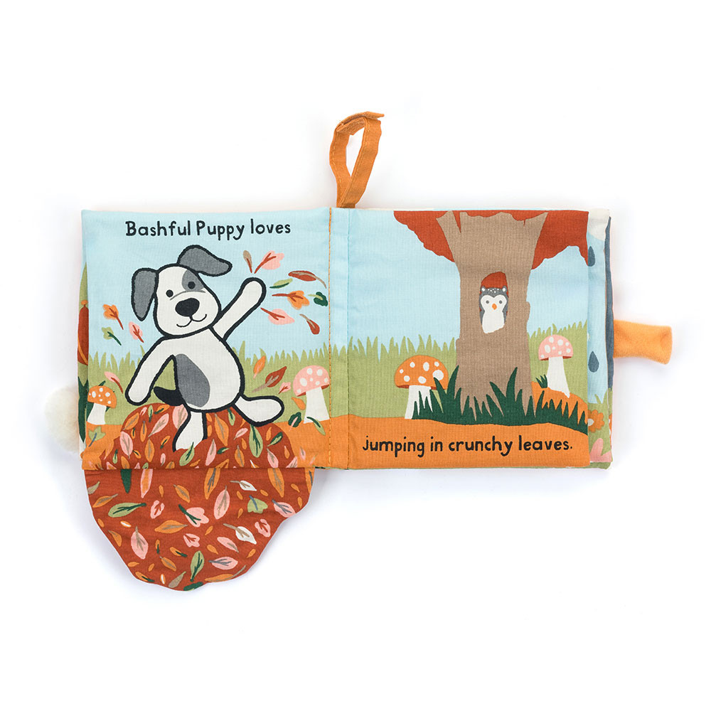 Bashful Puppy Loves You Fabric Book