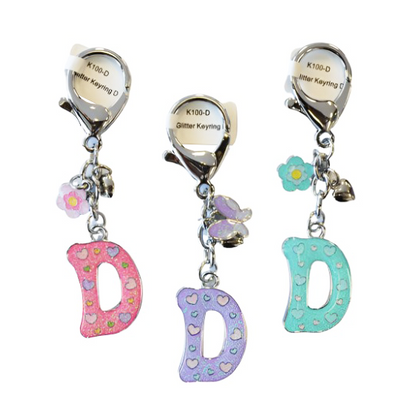 Glitter Letter Keyring