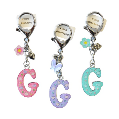 Glitter Letter Keyring
