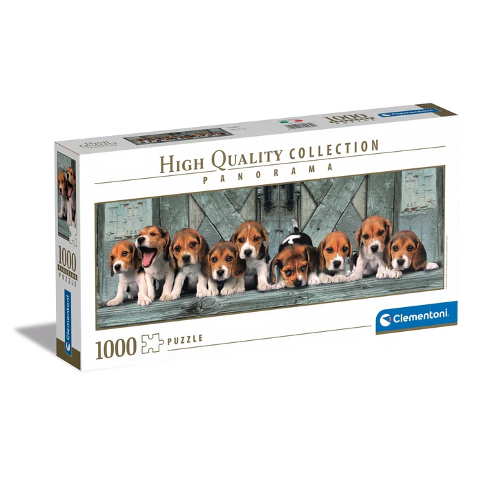 1000 pc Panoramic Puzzle - Beagles