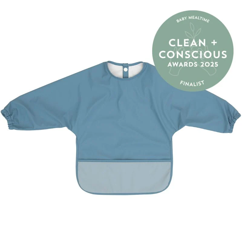 Recycled Long Sleeve Bib - Two-Tone Blue