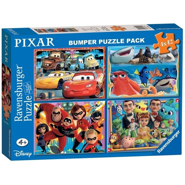 Disney Pixar Puzzle 4x42pc Bumper pack