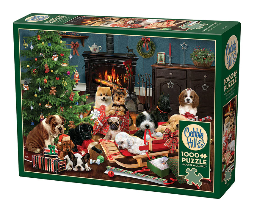 1000 pc Puzzle - Christmas Puppies