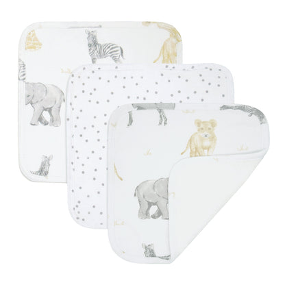 Wash Cloths - 3 pk assorted
